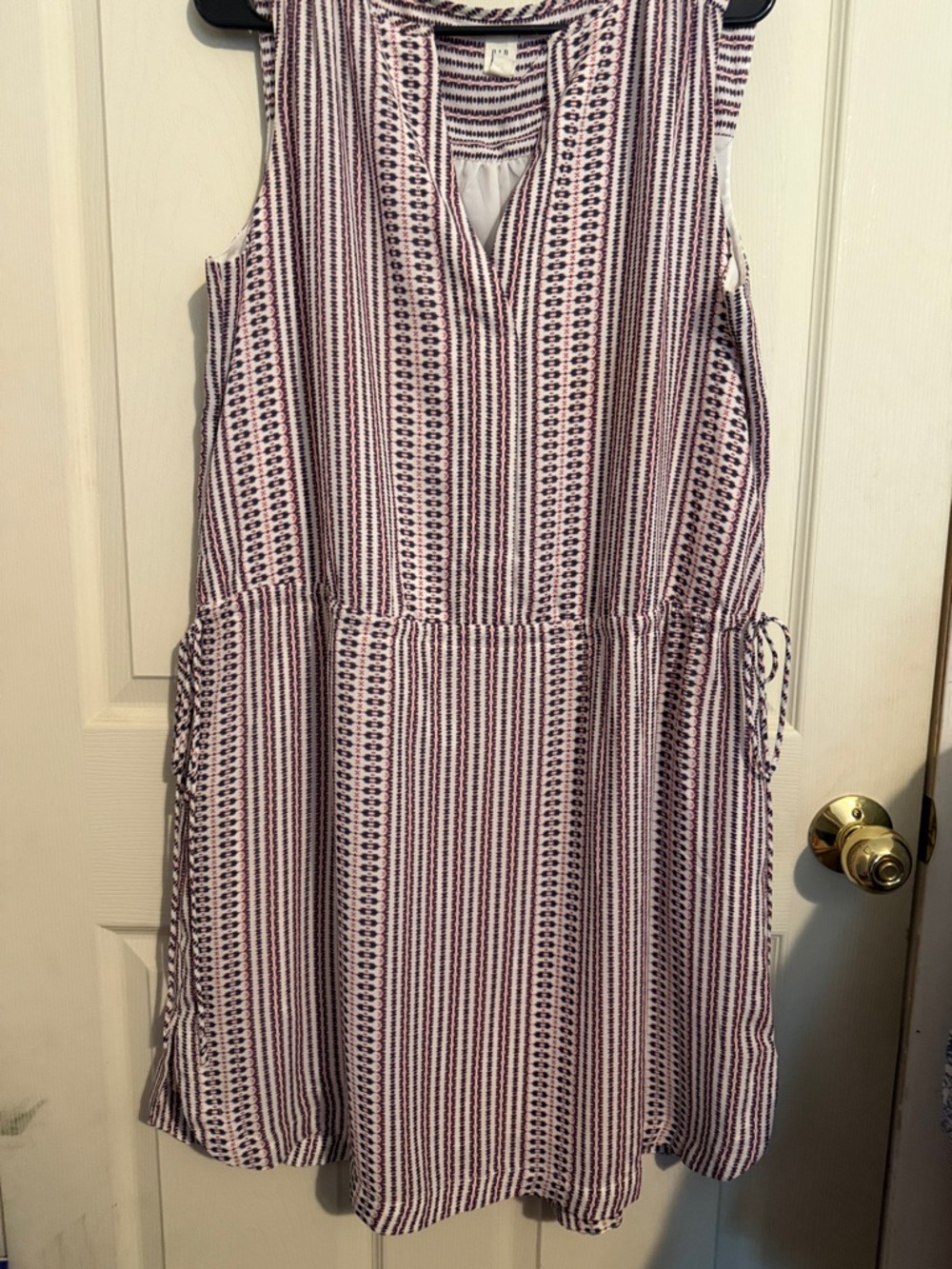 GAP Striped Red and Navy Sleeveless Dress